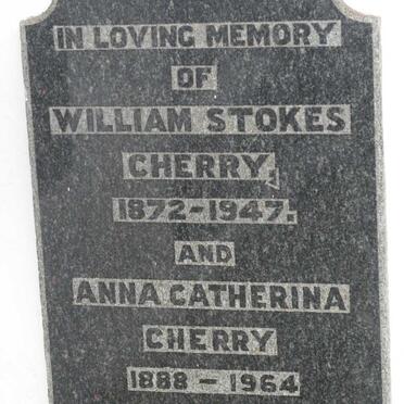 CHERRY William Stokes 1872-1947 &amp; Anna Catherina 1888-1964