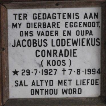CONRADIE Jacobus Lodewiekus 1927-1994
