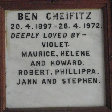 CHEIFITZ Ben 1897-1972