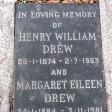DREW Henry William 1874-1963 &amp; Margaret Eileen 1894-1981