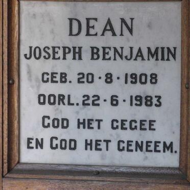 DEAN Joseph Benjamin 1908-1983