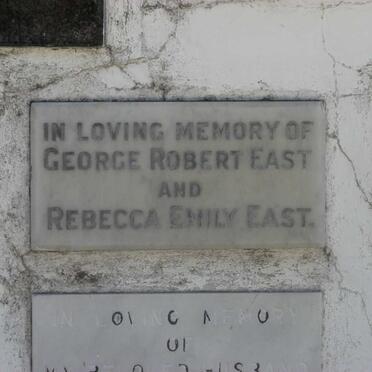EAST George Robert &amp; Rebecca Emily