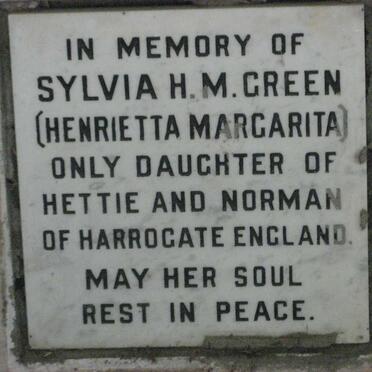 GREEN Sylvia Henrietta Margarita
