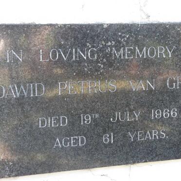 GRAAN Dawid Petrus, van -1966