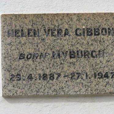 GIBBON Helen Vera  nee MYBURGH 1887-1947