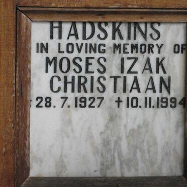 HADSKINS Moses Izak Christiaan 1927-1994