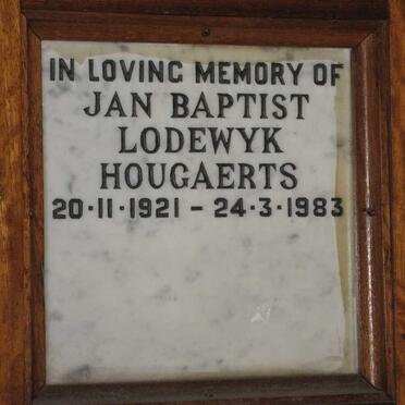 HOUGAERTS Jan Baptist Lodewyk 1921-1983