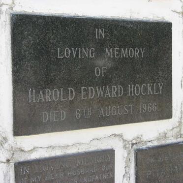 HOCKLY Harold Edward -1966