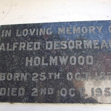 HOLMWOOD Alfred Desormeaux 1876-1953