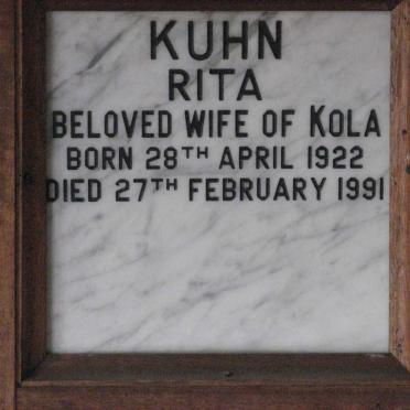 KUHN Rita 1922-1991