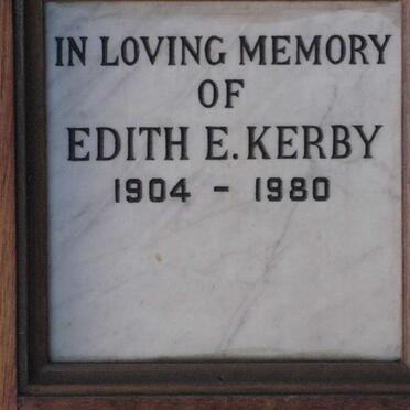 KERBY Edith E. 1904-1980