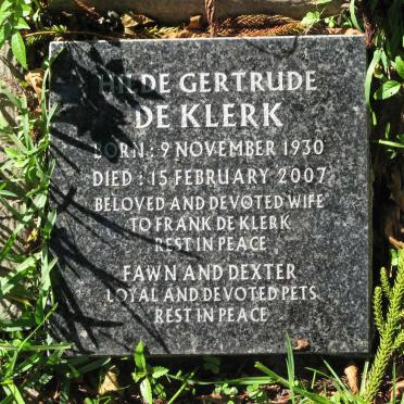 KLERK Hilde Gertrude, de 1930-2007