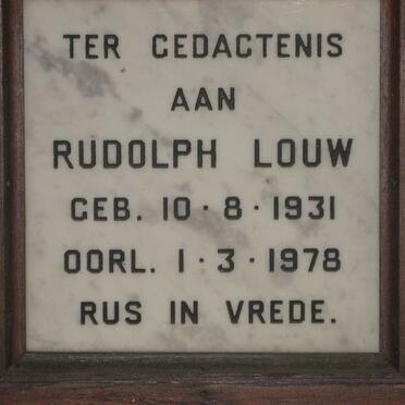 LOUW Rudolph 1931-1978