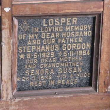 LOSPER Stephanus Gordon 1929-1994 &amp; Senora Susan 1932-2008