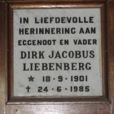 LIEBENBERG Dirk Jacobus 1901-1985