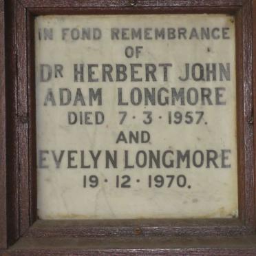 LONGMORE Herbert John Adam -1957 &amp; Evelyn -1970