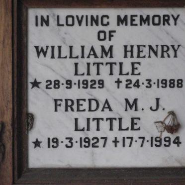 LITTLE William Henry 1929-1988 &amp; Freda M.J. 1927-1994