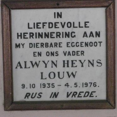 LOUW Alwyn Heyns 1935-1976