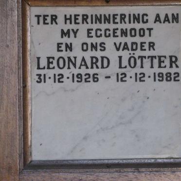 LOTTER Leonard 1926-1982