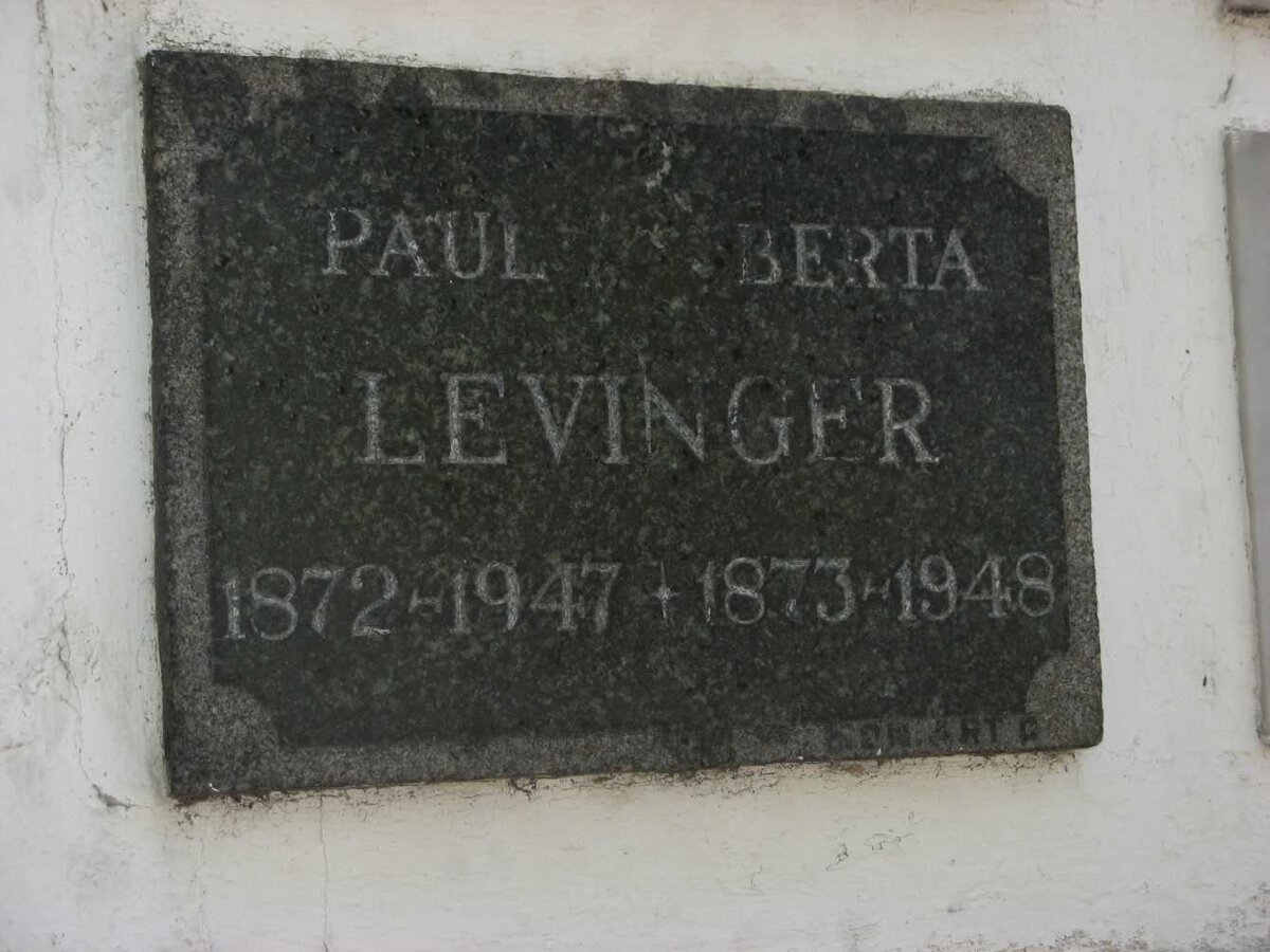 LEVINGER Paul 1872-1947 &amp; Berta 1873-1948