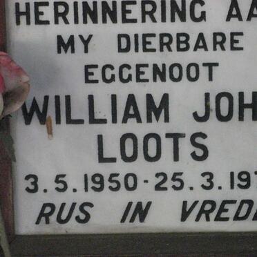 LOOTS William John 1950-1979