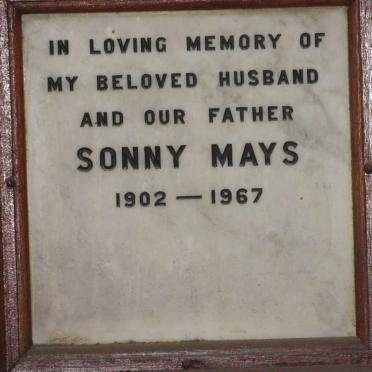 MAYS Sonny 1902-1967