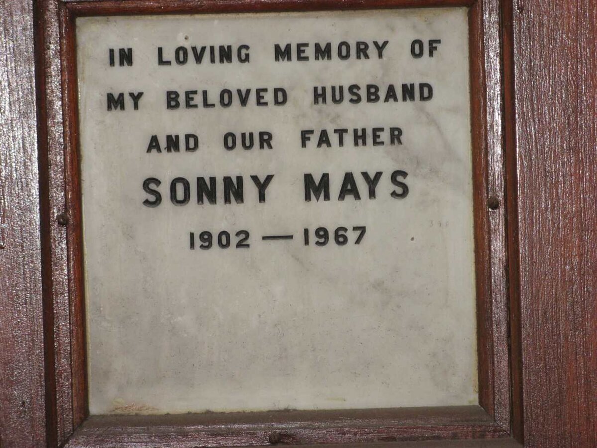 MAYS Sonny 1902-1967