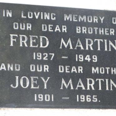 MARTIN Joey 1901-1965 :: MARTIN Fred 1927-1949 