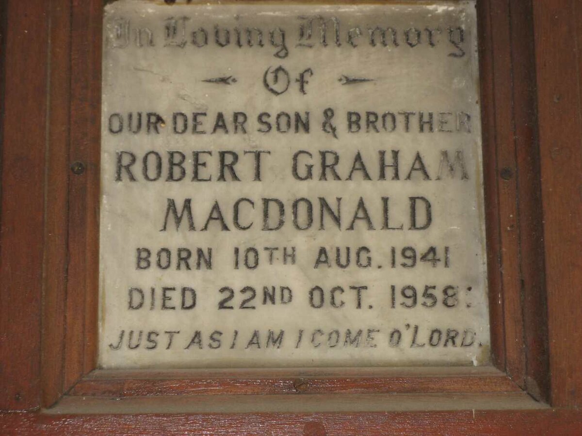 MACDONALD Robert Graham 1941-1958