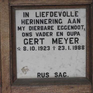 MEYER Gert 1923-1988