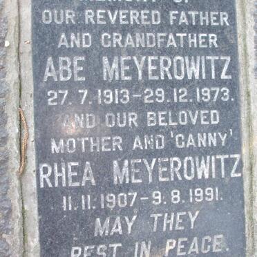 MEYEROWITZ Abe 1913-1973 &amp; Rhea 1907-1991