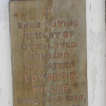 MILLER Edward N. 1905-1958