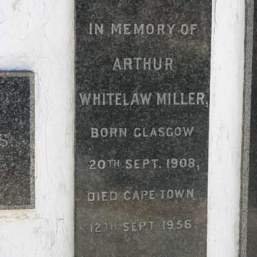 MILLER Arthur Whitelaw 1908-1956