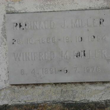 MILLER Reginald J. 1888-1954 &amp; Winifred M. 1891-1976