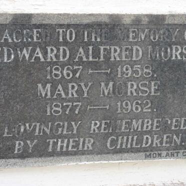 MORSE Edward Alfred 1867-1958 &amp; Mary 1877-1962