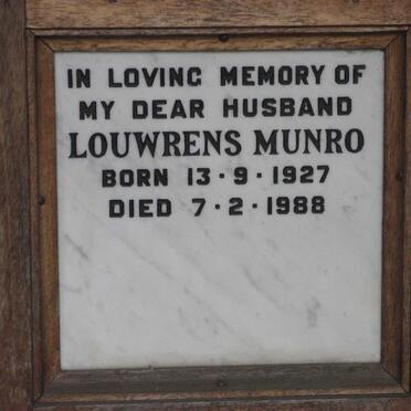 MUNRO Louwrens 1927-1988