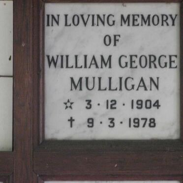 MULLIGAN William George 1904-1978