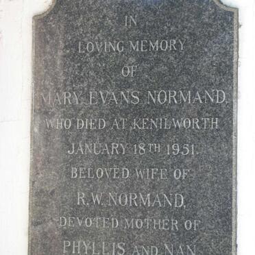 NORMAND Mary Evans -1951