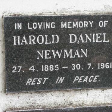 NEWMAN Harold Daniel 1885-1961