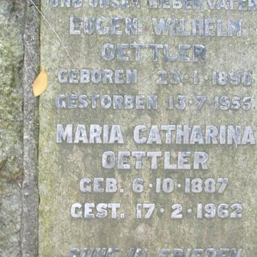 OETTLER Eugen Wilhelm 1890-1955 &amp; Maria Catharina 1887-1962