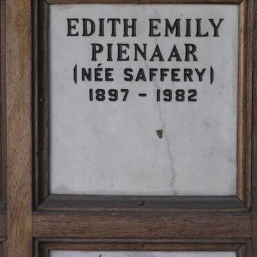 PIENAAR Edith Emily nee SAFFERY 1897-1982