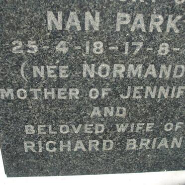 PARK Nan nee NORMAND 1918-1959