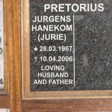 PRETORIUS Jurgens Hanekom 1967-2006