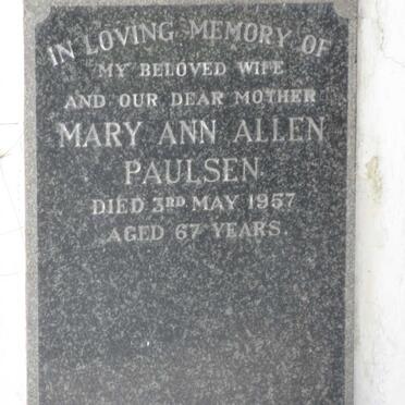 PAULSEN Mary Ann Allen -1957