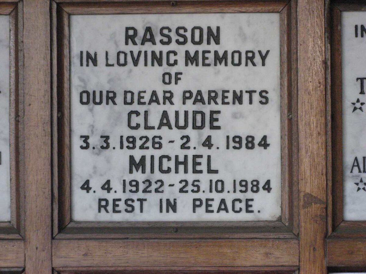 RASSON Claude 1926-1984 &amp; Michel 1922-1984