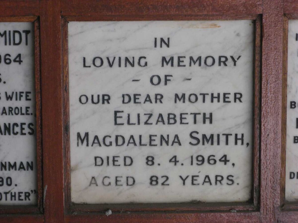 SMITH Elizabeth Magdalena -1964