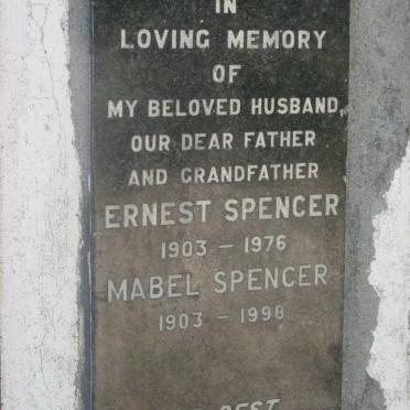 SPENCER Ernest 1903-1976 &amp; Mabel 1903-1998