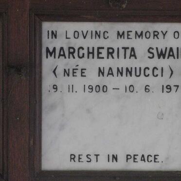 SWAIN Margherita nee NANNUCCI 1900-1978