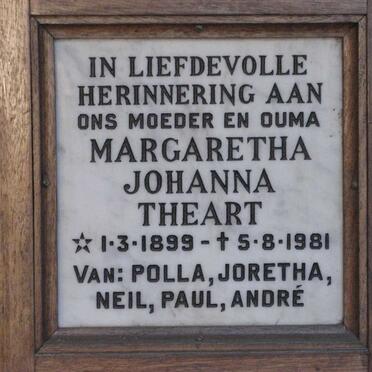 THEART Margaretha Johanna 1899-1981