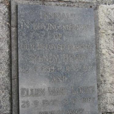 TENNANT Sydney Henry 1899-1959 &amp; Ellen Mary Louise 1900-1967